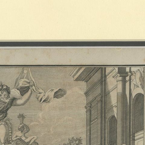 Antique Print of Flora Turning Limace Into a Slug by Volckamer 'c.1710', close-up 1