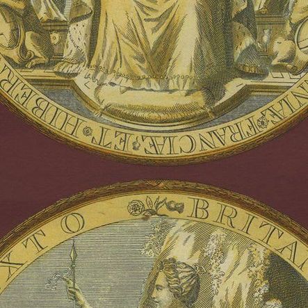 Great Seal of Queen Anne After Union with Scotland, Harrison 1786, close-up 1