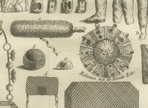 Egyptian Dress, Jewelry & Camel Transport, Antique Print of Egypt, 18th c., close-up 5