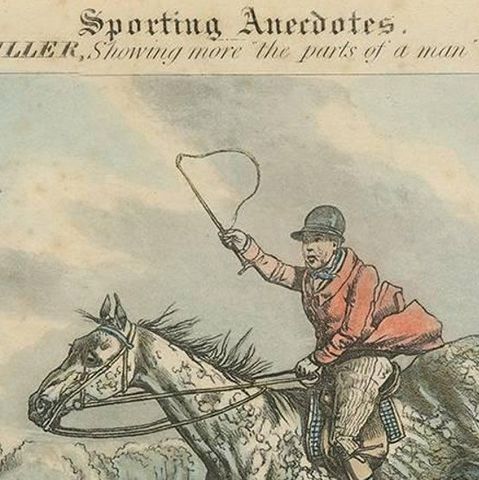 Antique Print 'Half a Crown, You Dont Clear It!!!' by H. Alken, close-up 1