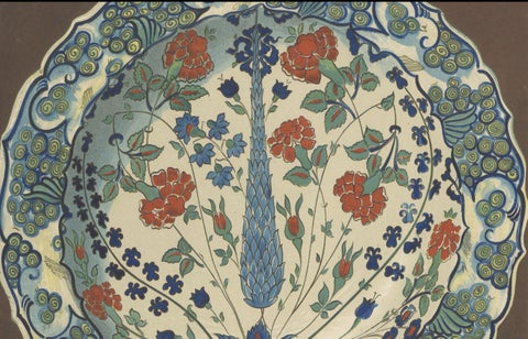 Persian Iznik-Style Faience Plate, Floral Design, Julius Lessing, Berlin 1890, close-up 3