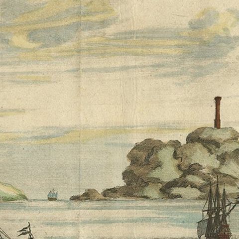 Antique Print of the Dardanelles, Turkey, 1677, close-up 2