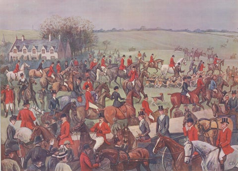 Vanity Fair Fox Hunting Chromolithograph, Quorn Hunt at Kirby Gate, 1901, close-up 2