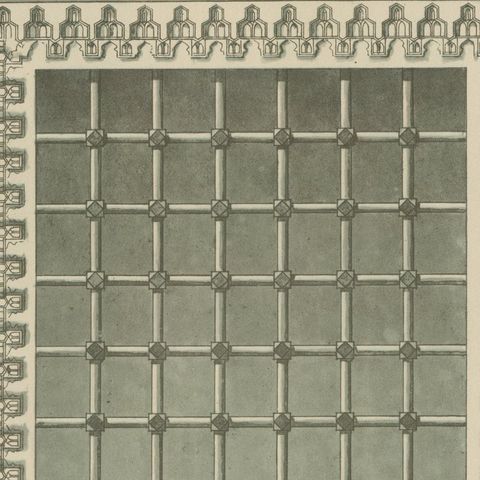 Green Mosque Window, Bursa Turkey, Islamic Architectural Ornament Print, 1924, close-up 5