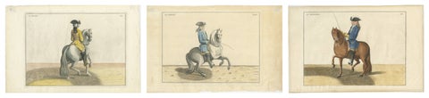 Three Antique Manège Horse Plates, Le Bijoux, Le Parfait & Le Gendarme, c.1727
