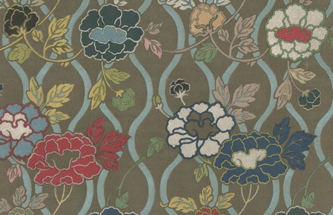 Japanese Floral Textile Pattern Print by G. A. Audsley, Paris, c. 1882, close-up 2
