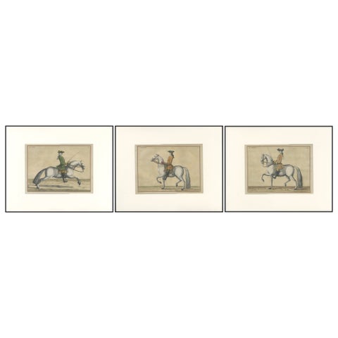Baroque Dressage Horses, Reitschule des Baron d’Eisenberg, c.1730