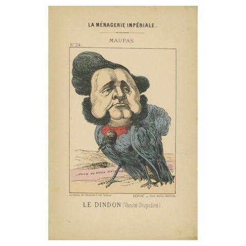 Imperial Menagerie: Maupas - The Turkey (Vanity - Stupidity), 1870