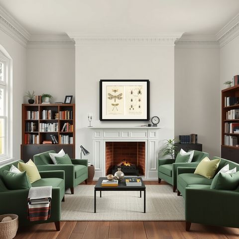 Antique Dragonfly Prints, Neuropteres Plates 3 & 6, Copper Engravings, ca.1800, shown framed in a room