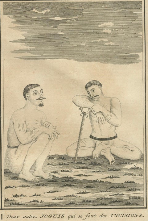 Indian Ascetics and Devotion Rituals, Feeding Birds and Acts of Penitence, 1734, close-up 5