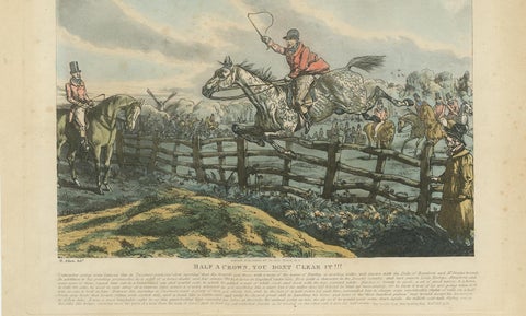 Antique Print 'Half a Crown, You Dont Clear It!!!' by H. Alken, view 4