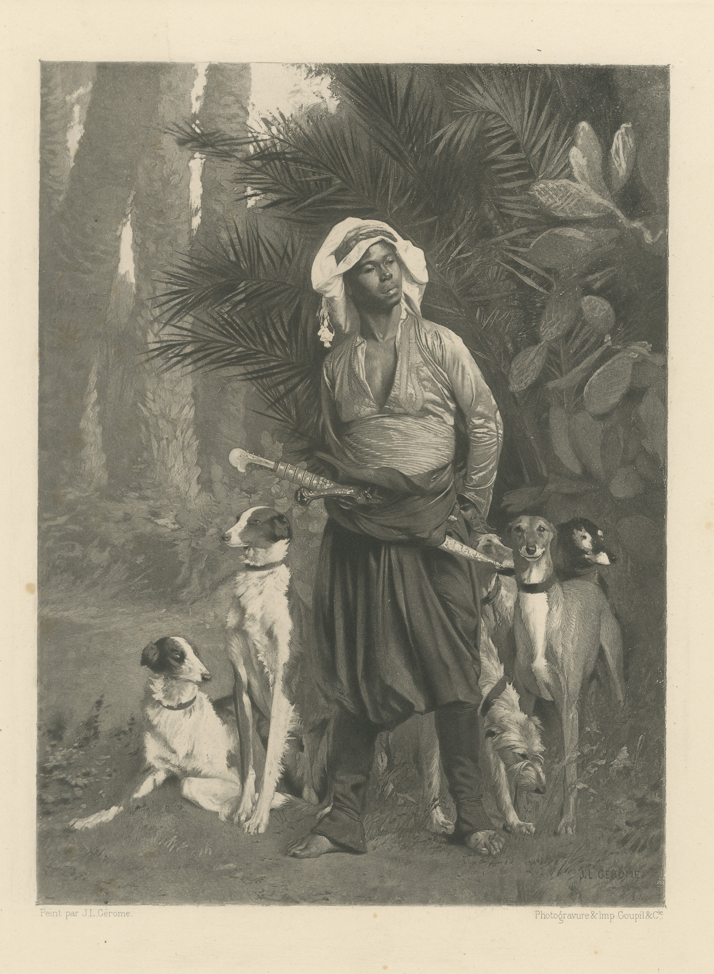 Master of the Hounds after Jean-Léon Gérôme, Antique Photogravure, circa 1880