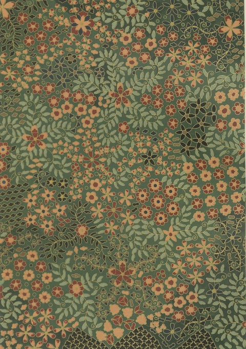 Japanese Floral Design Pattern, from Audsley’s Decorative Art, 1884, close-up 3
