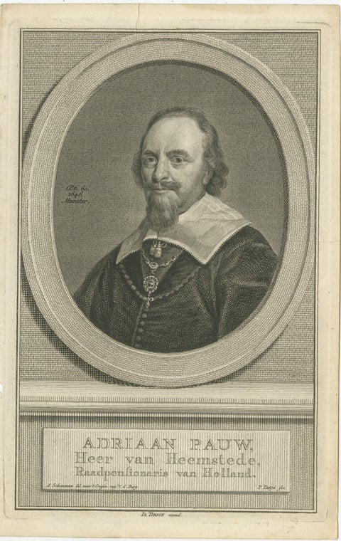 Dutch Statesmen and Admiral, Pauw, Hein, and Cats, c.1750 Copper Engravings, view 4