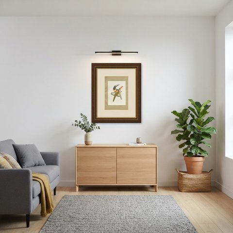 Curl-Crested, Chestnut-Eared Aracaris, Brazilian Bird Print, Descourtilz, 1944, shown framed in a room