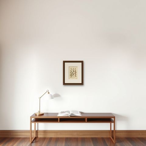 Antique Print of Three Snakes, shown framed on a wall