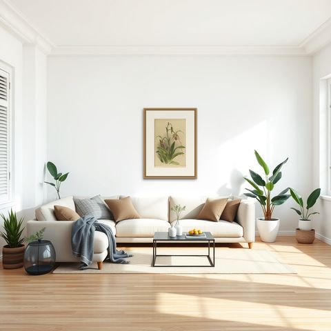 Antique Botanical Print, Exotic Orchid Selenipedium Hybridum Grande, c.1888, shown framed in a room