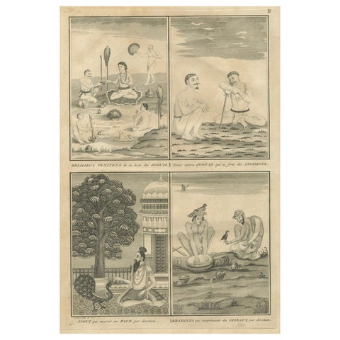 Indian Ascetics and Devotion Rituals, Feeding Birds and Acts of Penitence, 1734