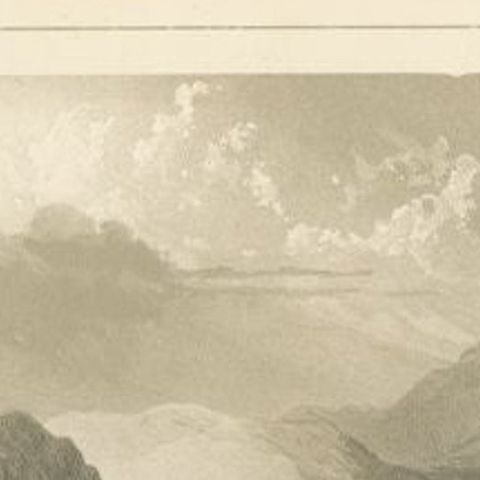Original Old Print of the American Graveyard in Shimoda, Japan by Hawks, 1856, close-up 1