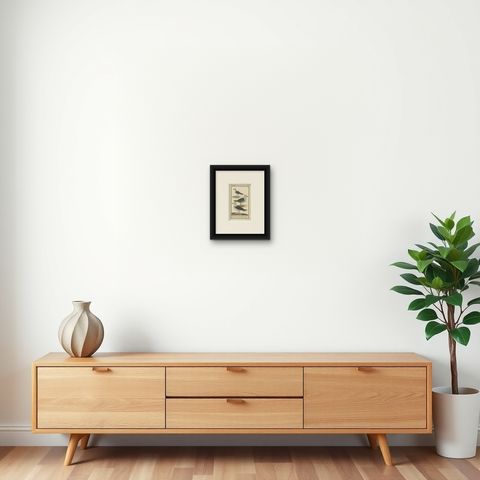 Three Gull Species, Hand-Colored Buffon Bird Engraving, Original 18th Century, shown framed on a wall