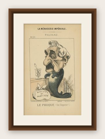 Imperial Menagerie: Palikao - The Seal (Long live the Emperor!), 1870, shown framed