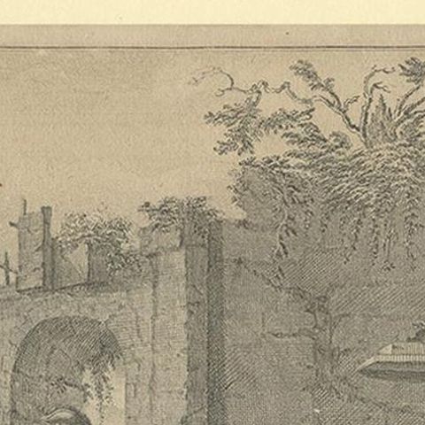 Antique Horse Print of a Redopp/Terre à Terre Training by Ridinger, 1722, close-up 1
