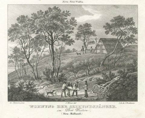 Views of Port Jackson and Seal Hunters' Dwelling, New Holland (New South Wales), close-up 2