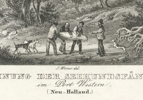Views of Port Jackson and Seal Hunters' Dwelling, New Holland (New South Wales), close-up 1