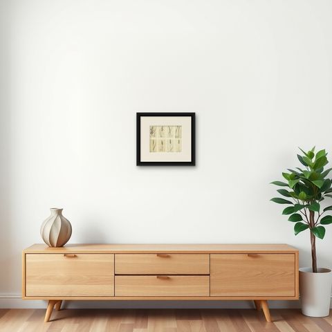 Set of 8 Antique Botanical Engravings of Bromus Brome Grasses, c.1830, shown framed on a wall