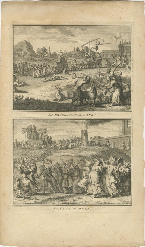 Indian Ascetics and Devotion Rituals, Feeding Birds and Acts of Penitence, 1734, view 2