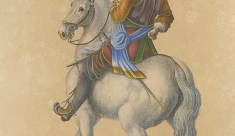 Antique Andalusian Horse Lithograph by Brodtmann, Equus Hispanicus, 1816, close-up 3