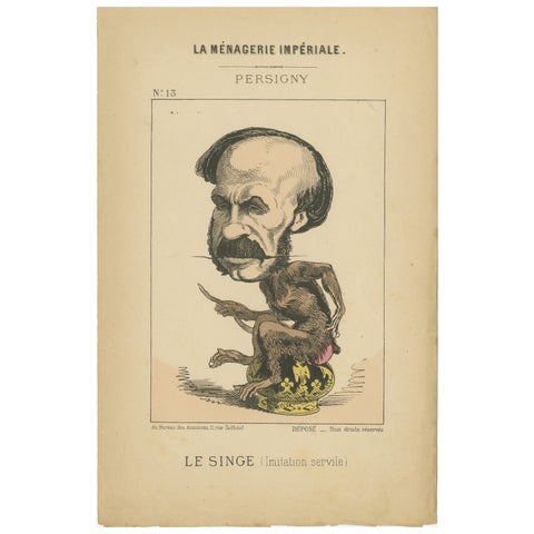 Imperial Menagerie: Persigny - The Monkey (Servile Imitation), 1870