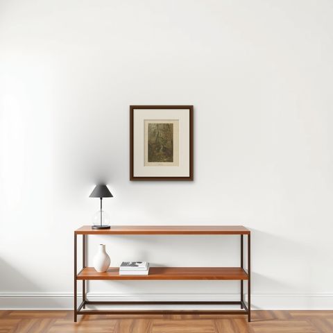 Antique Bird Print of The Woodcock by Prang, 1898, shown framed on a wall