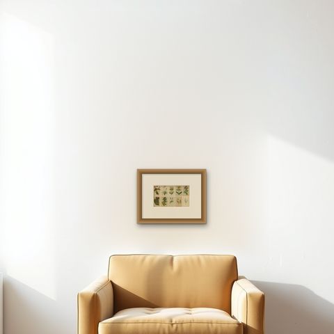 Alpine Gentiana Botanical Wall Collection, Set of 10, Antique Chromolithos, 1897, shown framed on a wall