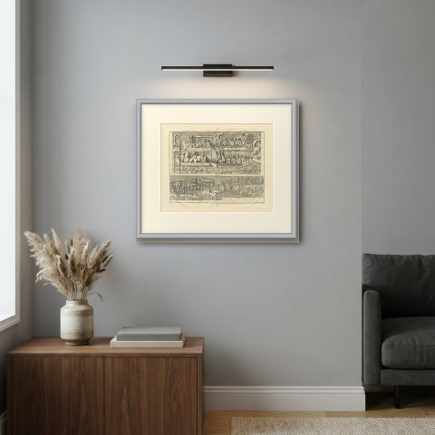Oared Galleys and Horse Transports from Trajan's Column, 1722, shown framed on a wall