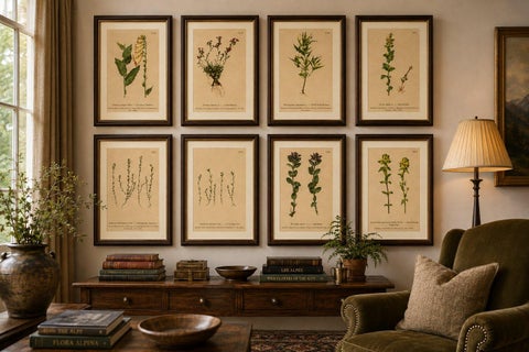 Alpine Foxglove & Wildflowers, Small Seizded Antique Botanical Print Set, 1897, view 10