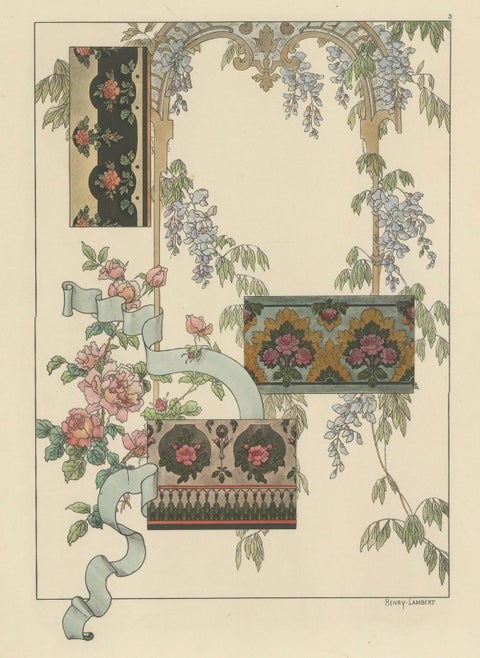 La Flore Décorative The Art Nouveau Elegance of Floral Ornamentation in 1896, close-up 1