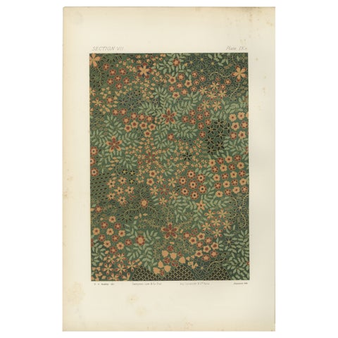 Japanese Floral Design Pattern, from Audsley’s Decorative Art, 1884