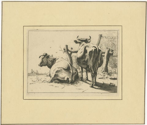 Set of 8 Dutch Golden Age Cattle Etchings, After Paulus Potter, c.1650, view 3