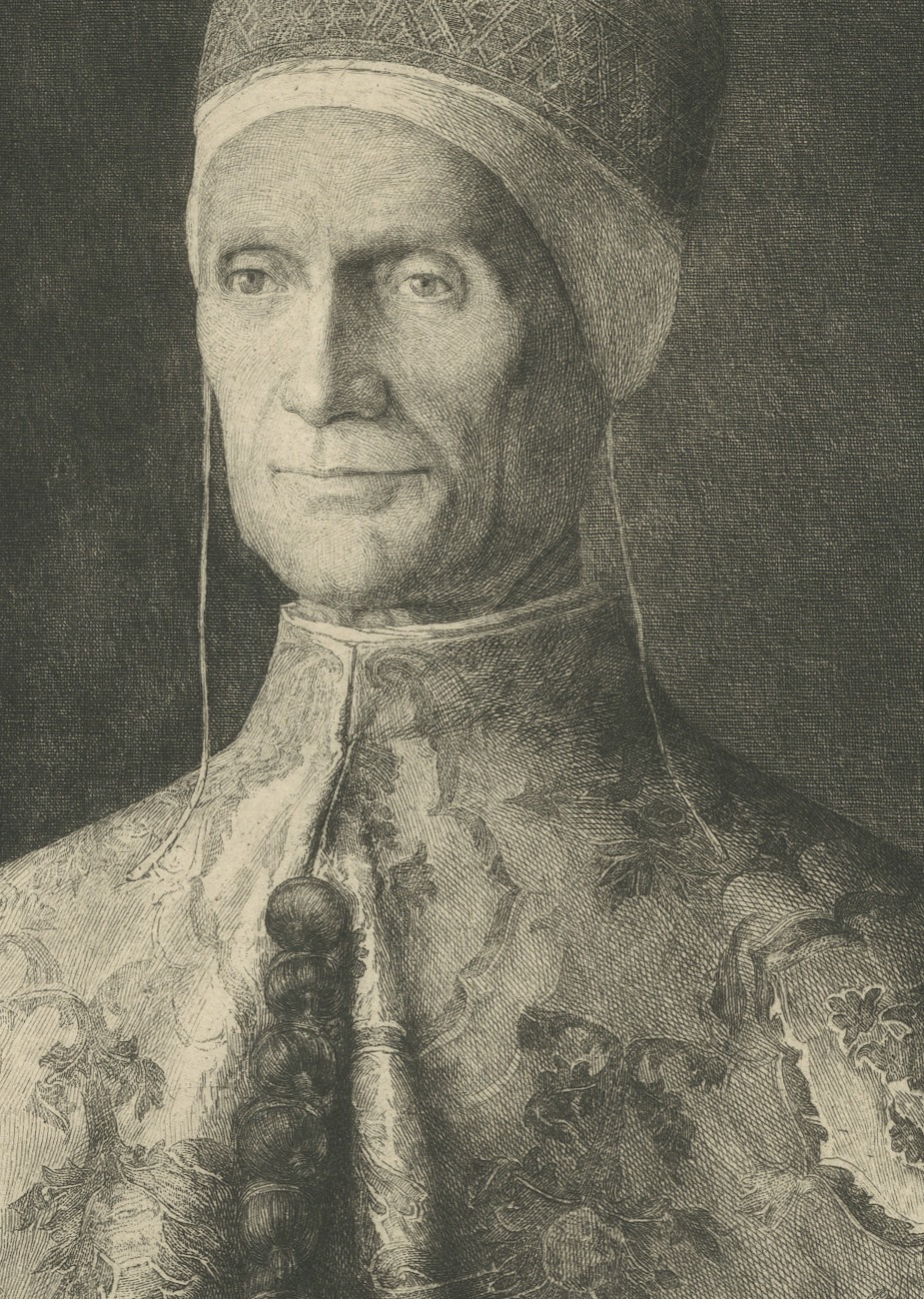 Doge Leonardo Loredan after Giovanni Bellini, Etching by Paul Le Rat, circa 1880, view 5