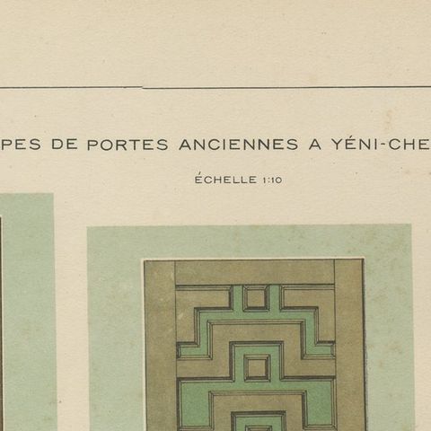 Antique Ottoman Door Panels Print, Yenişehir, Turkey, 1580, Raymond, 1924, close-up 6