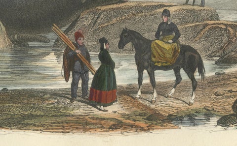 Le Physale Cylindrique (Sperm Whale), Hand-Colored Engraving, 1840, close-up 3