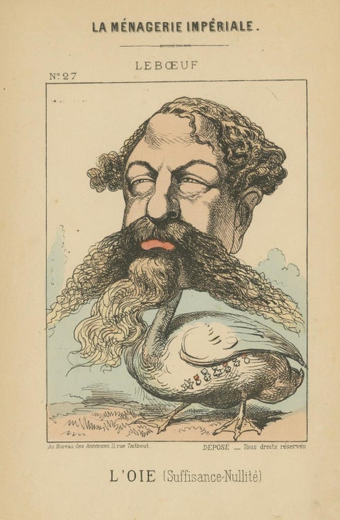 Imperial Menagerie: Lebœuf - The Goose (Self-importance - Nullity), 1870, close-up 4