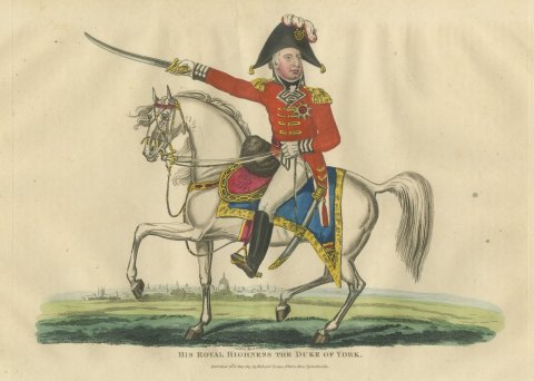 The Duke of York on a Gray Horse with a Domed City Beyond, 1815