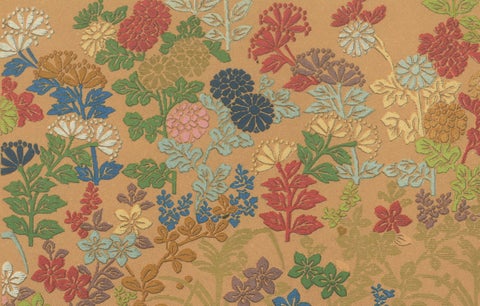 Japanese Garden Flowers in Bloom: Antique Lithograph, 1880s, close-up 1