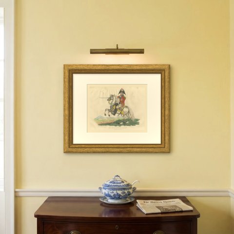 Lieutenant General Sir Eyre Coote on a Rearing Gray Horse, 1816, shown framed on a wall