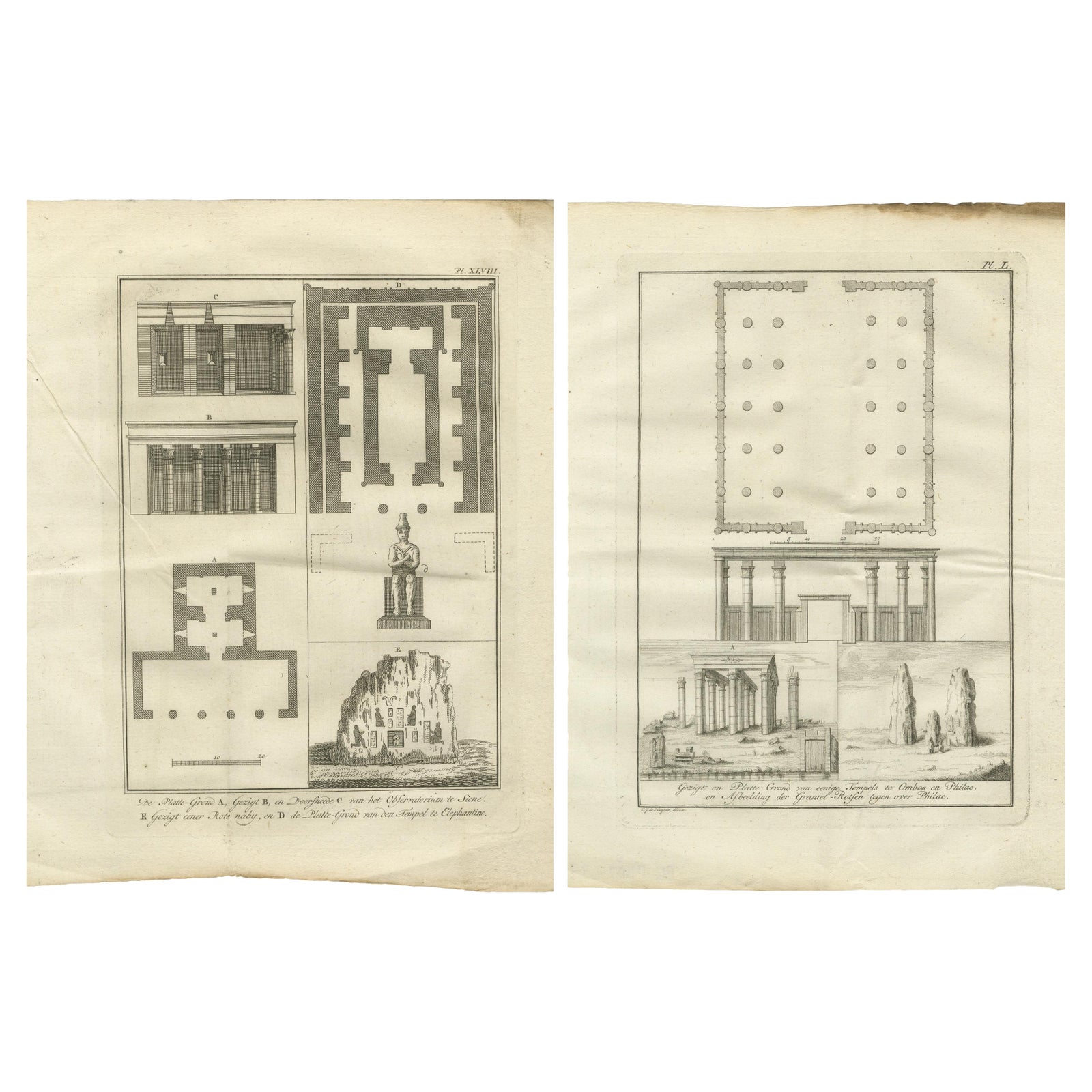 Elephantine & Philae Temples, Rock Tombs and Granite Formations, c.1776 Prints