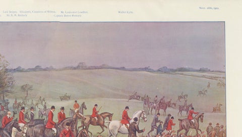 Vanity Fair Fox Hunting Chromolithograph, Quorn Hunt at Kirby Gate, 1901, close-up 6