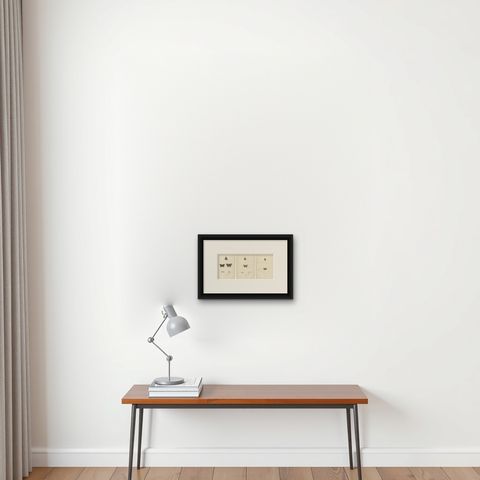 Whispers of Wings: A Butterfly Triptych Collage, 1890, shown framed on a wall
