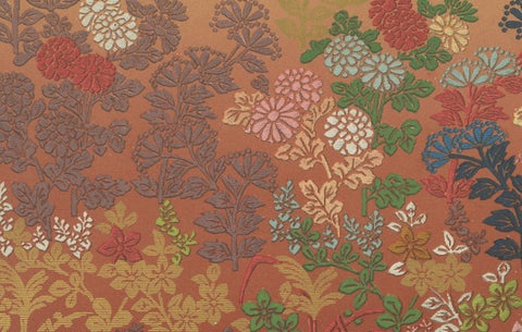 Japanese Garden Flowers in Bloom: Antique Lithograph, 1880s, close-up 2